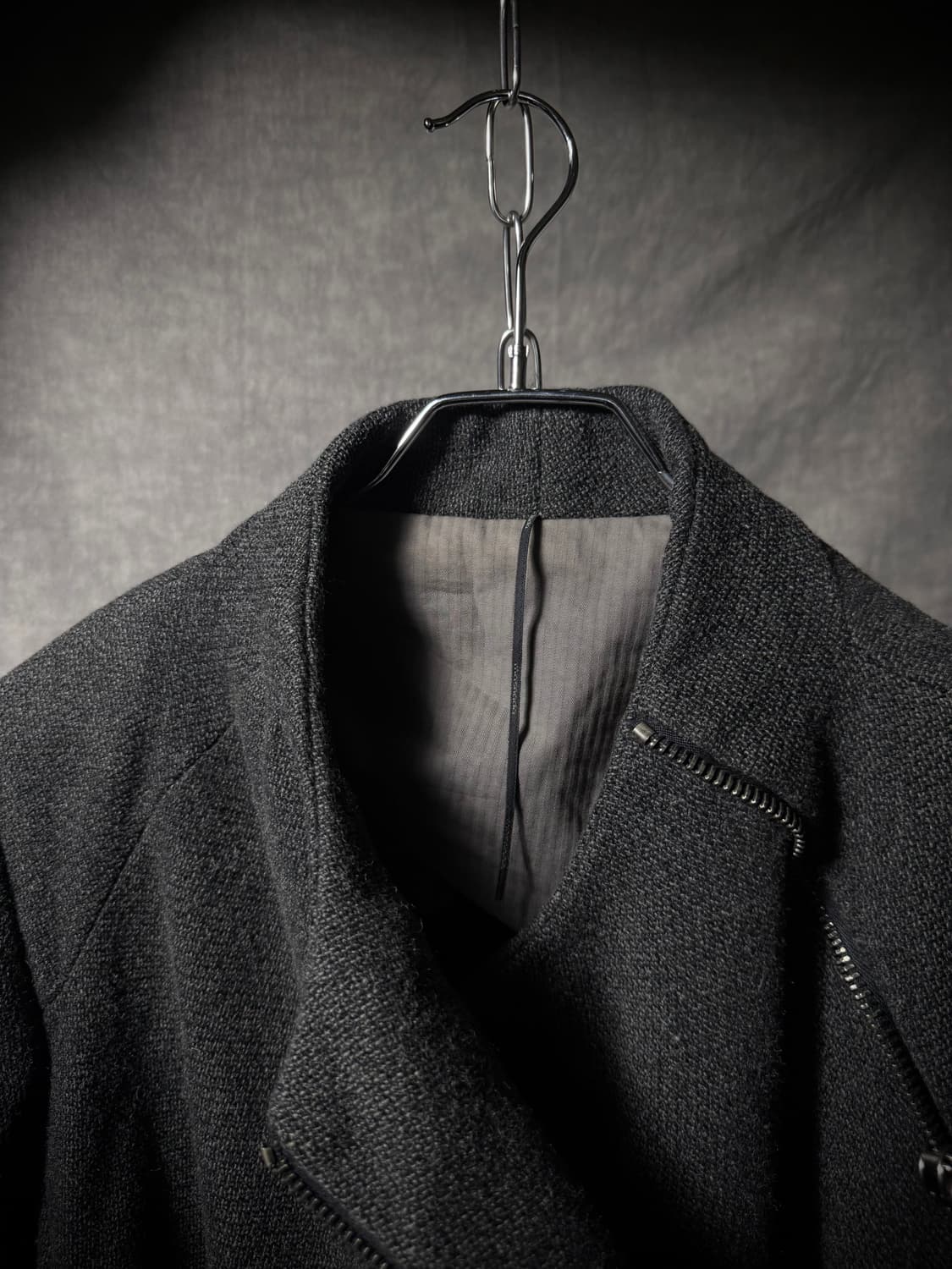 Masnada Asymmetric Zip Wool Coat 상품이미지6