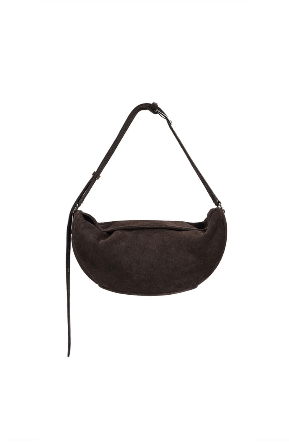 HALF ROUND BELT BAG IN SUEDE BROWN 상품이미지4