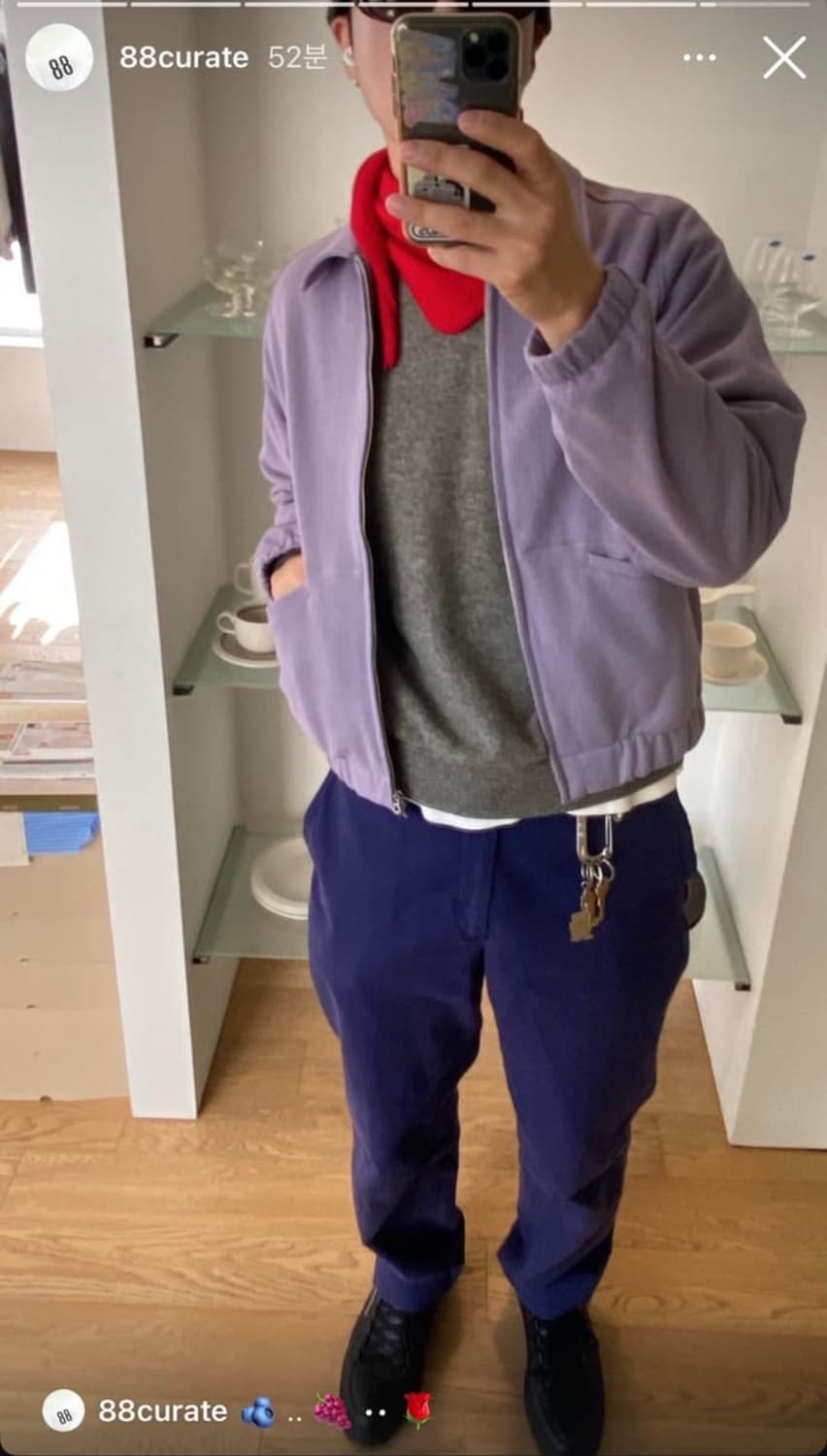 [L] LADY WHITE CO. 텍스쳐드 코치 자켓 라일락 그레이 상품이미지3