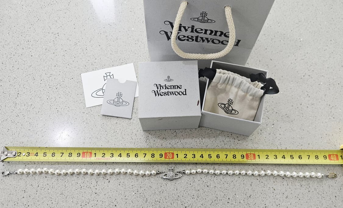 [미사용급] 비비안웨스트우드 진주 초커 목걸이 [정품] 상품이미지4
