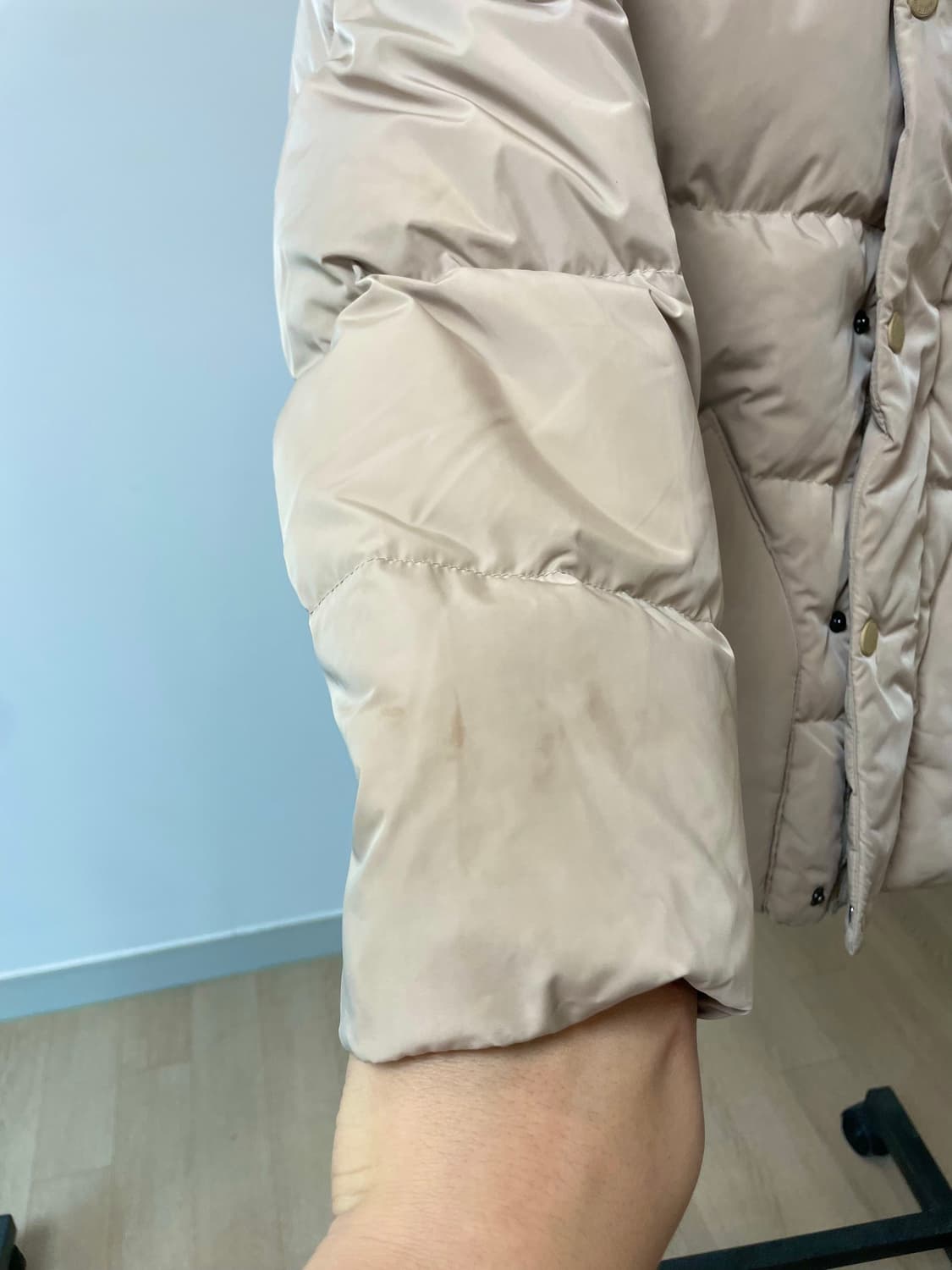 (100) 쉐비뇽 배색 덕다운 패딩 자켓 상품이미지10