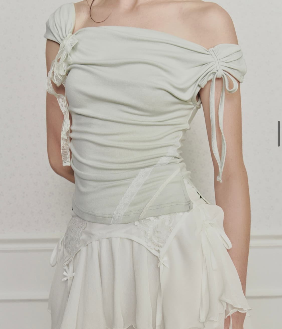 페인오어플레져 ANGEL STRAP TOP light mint 상품이미지2