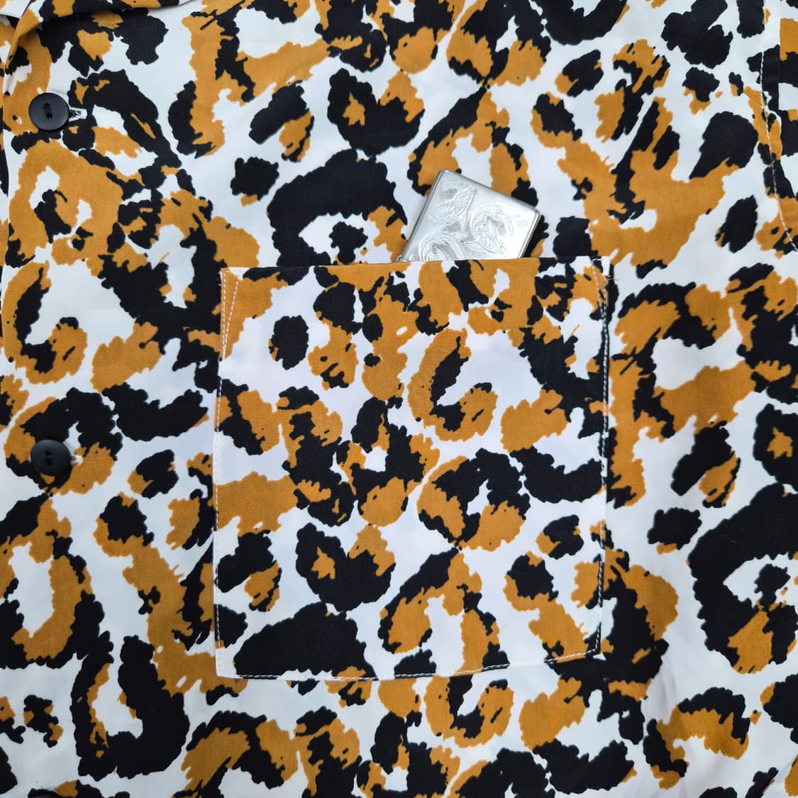 BEAMS Leopard Open Collar 반팔 셔츠 상품이미지5