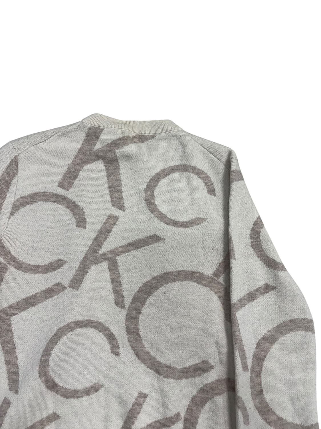 캘빈클라인 골프 CK 패턴 니트 아이보리 상품이미지6