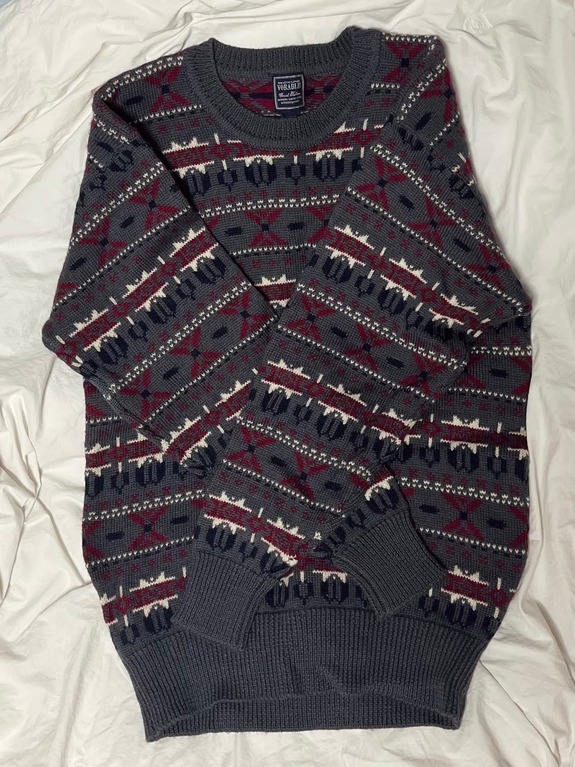 일본빈티지 패턴 니트 스웨터 상품이미지1