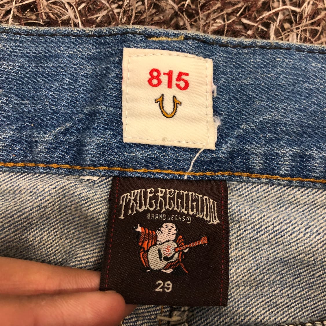 트루릴리전 월드투어 레더 포켓 플레어 부츠컷 데님 팬츠 상품이미지8