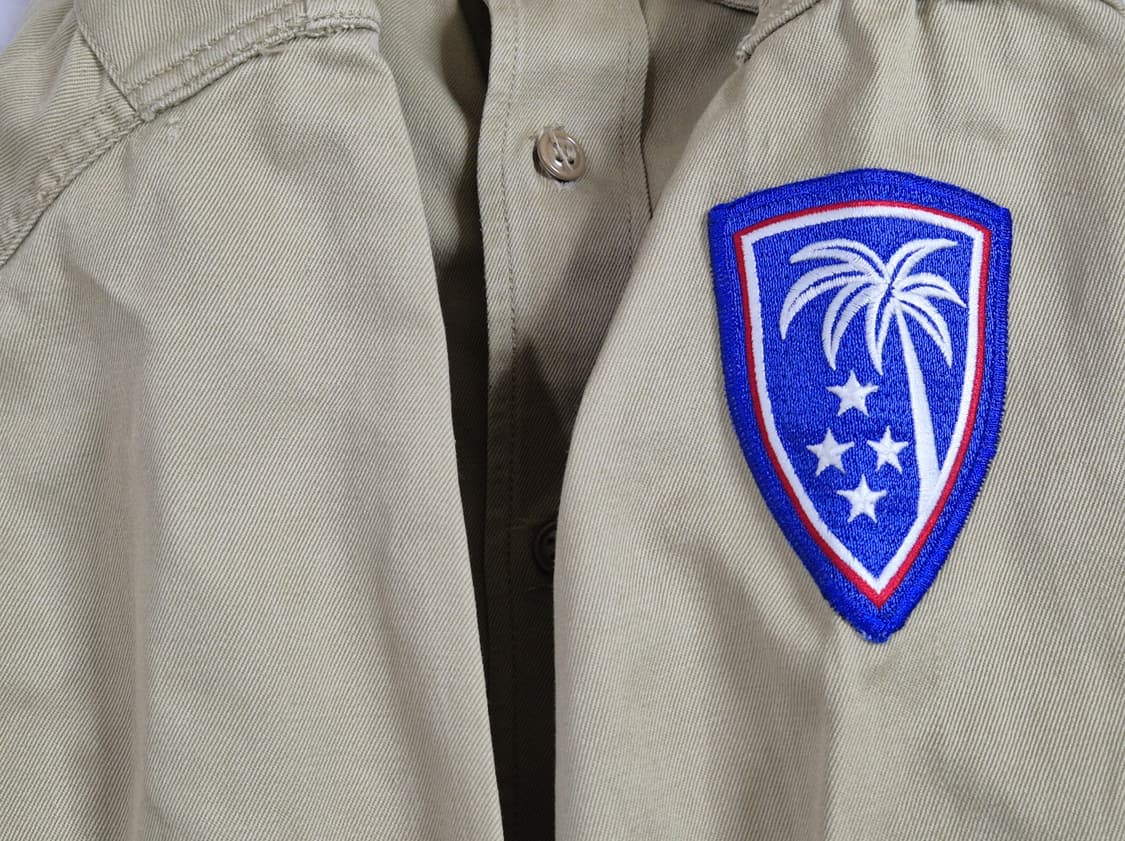 육군 구형 십자성부대 경리 정복 전투복 상의 카키 긴팔 셔츠 (S) 상품이미지8