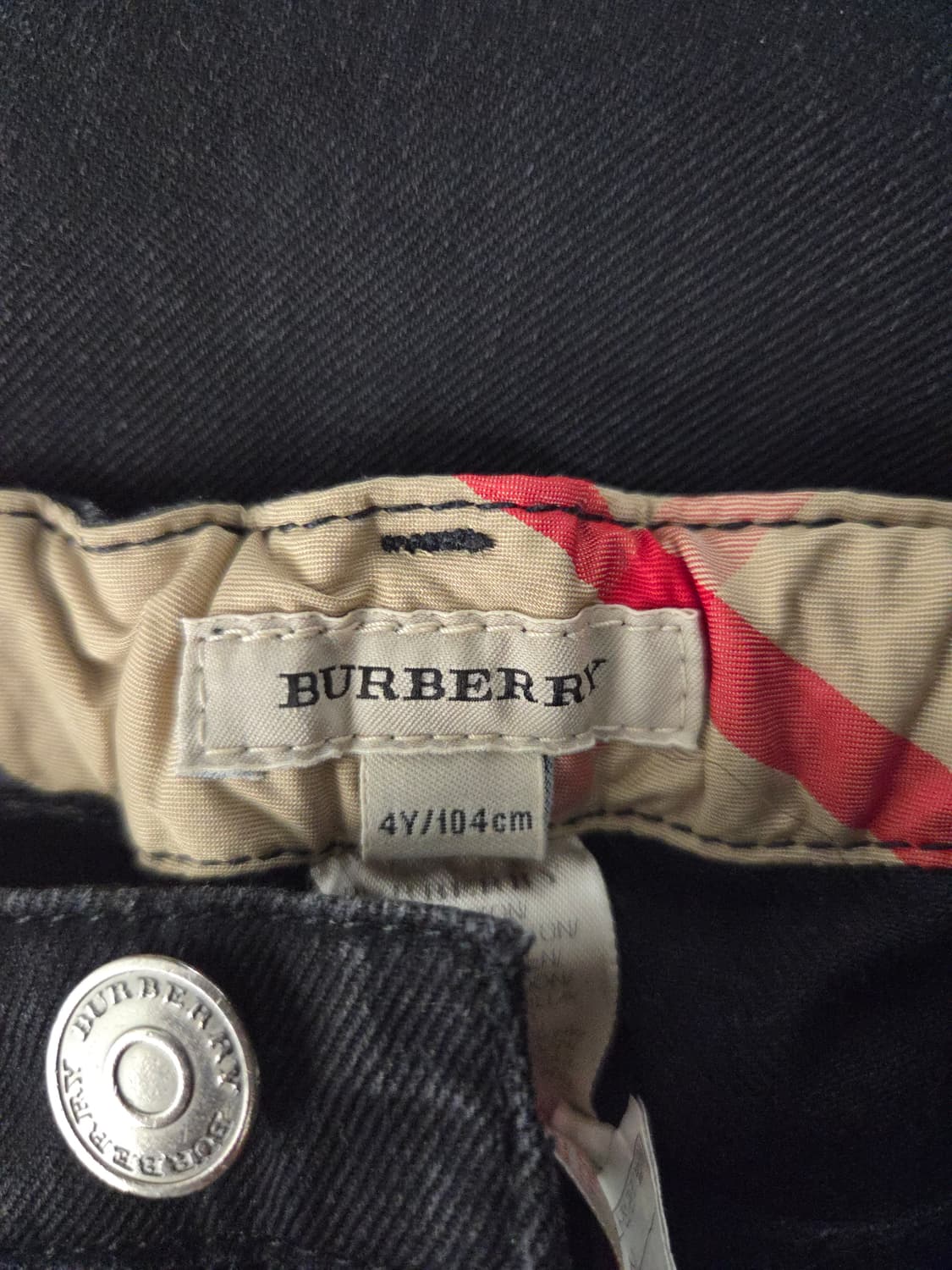 버버리 칠드런 블랙 데님 팬츠 청바지 상품이미지4