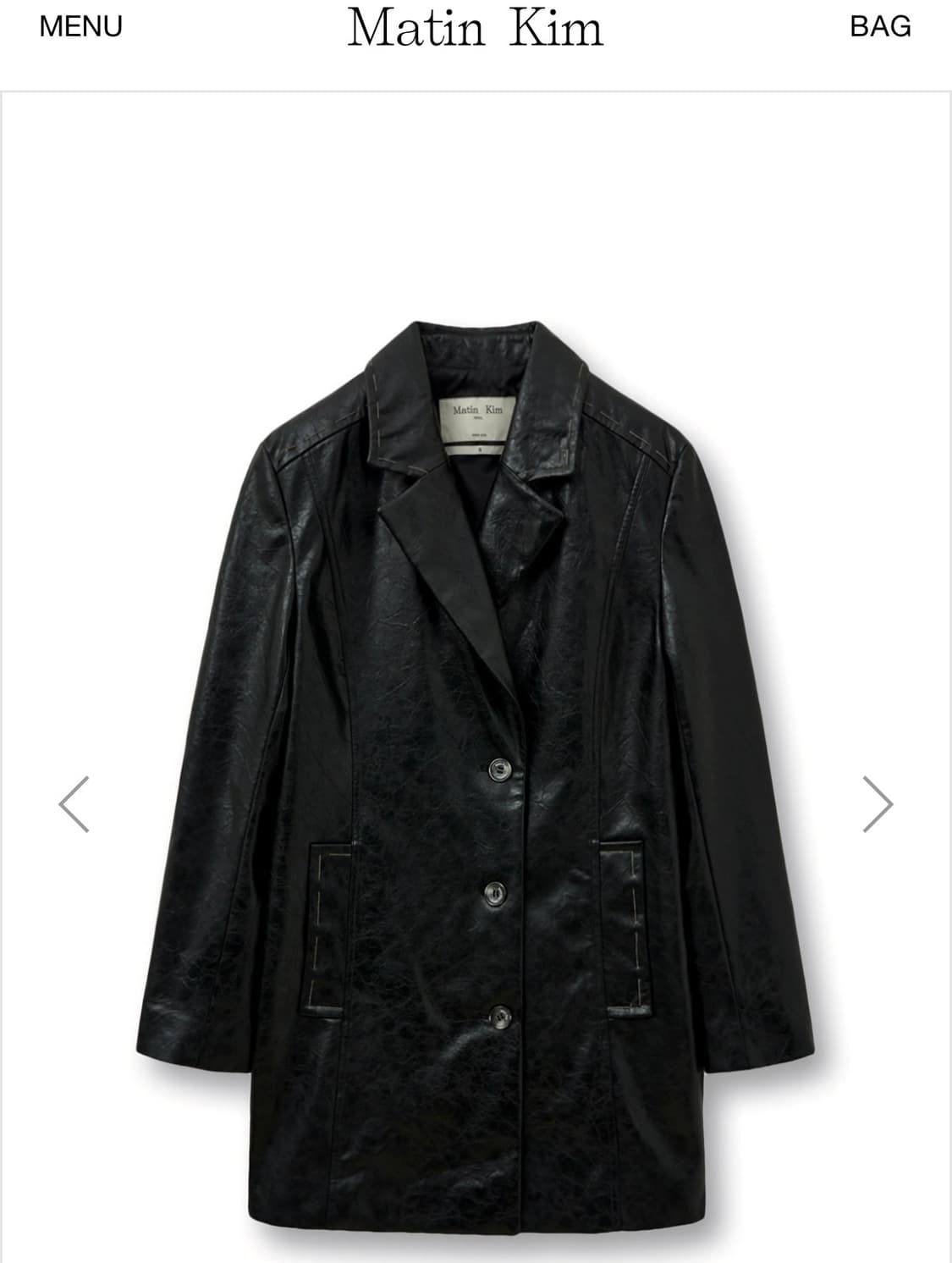마뗑킴 matin kim 레더 가죽 더블자켓 상품이미지1
