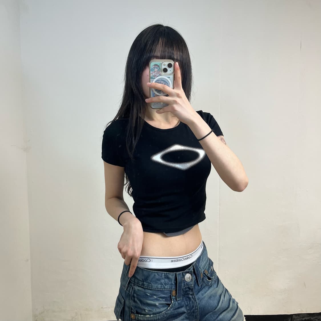 MISCHIEF black rhombus crop tee 상품이미지2