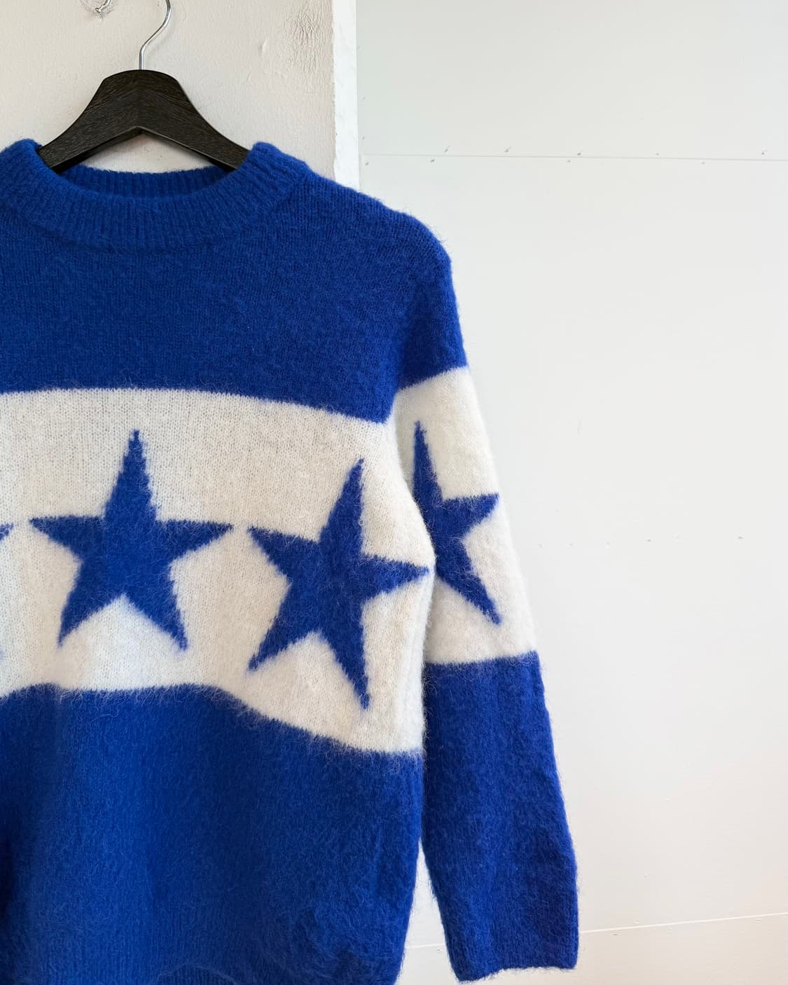 산드로 블루 스텔라 크루 인타르시아 니트  상품이미지5