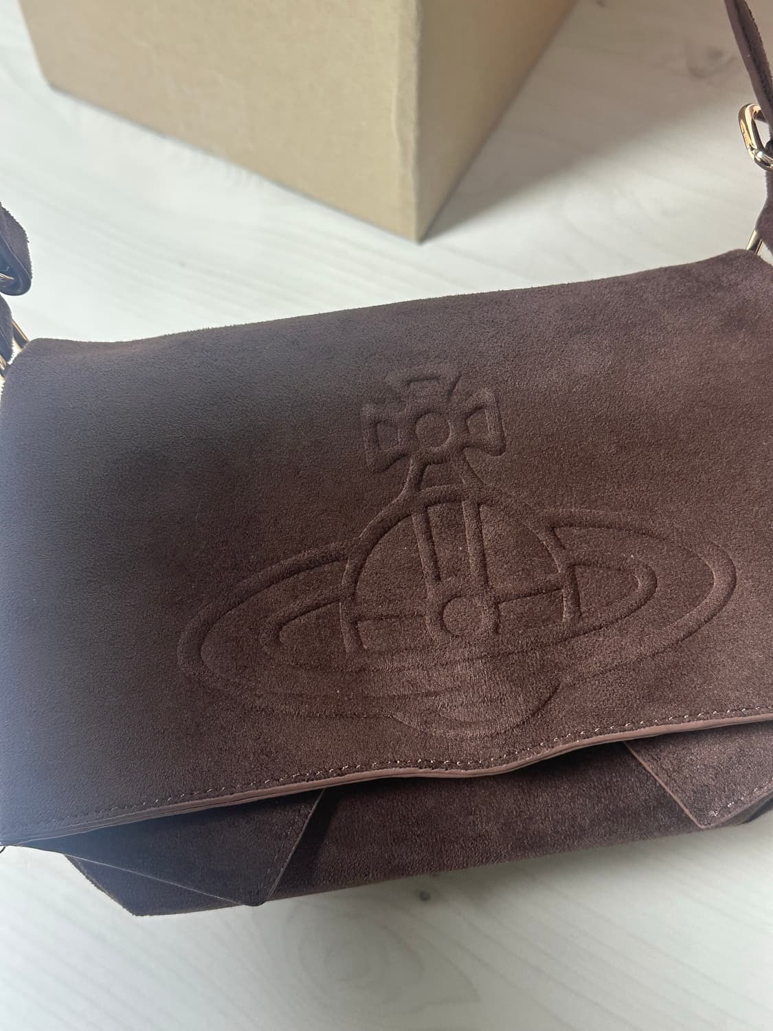 비비안웨스트우드 스웨이드백 브라운 상품이미지2