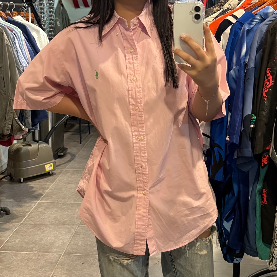 [NO.9] 폴로 반팔 셔츠 핑크 상품이미지3