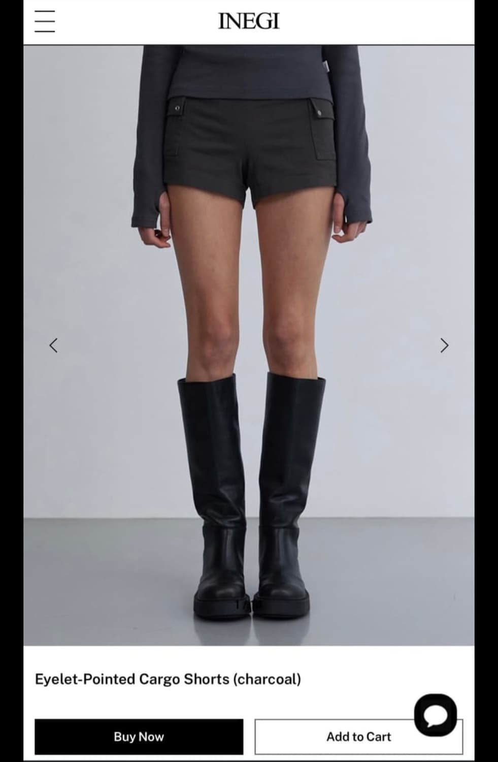 (새 상품) 이네기 카고 숏팬츠 차콜 상품이미지1