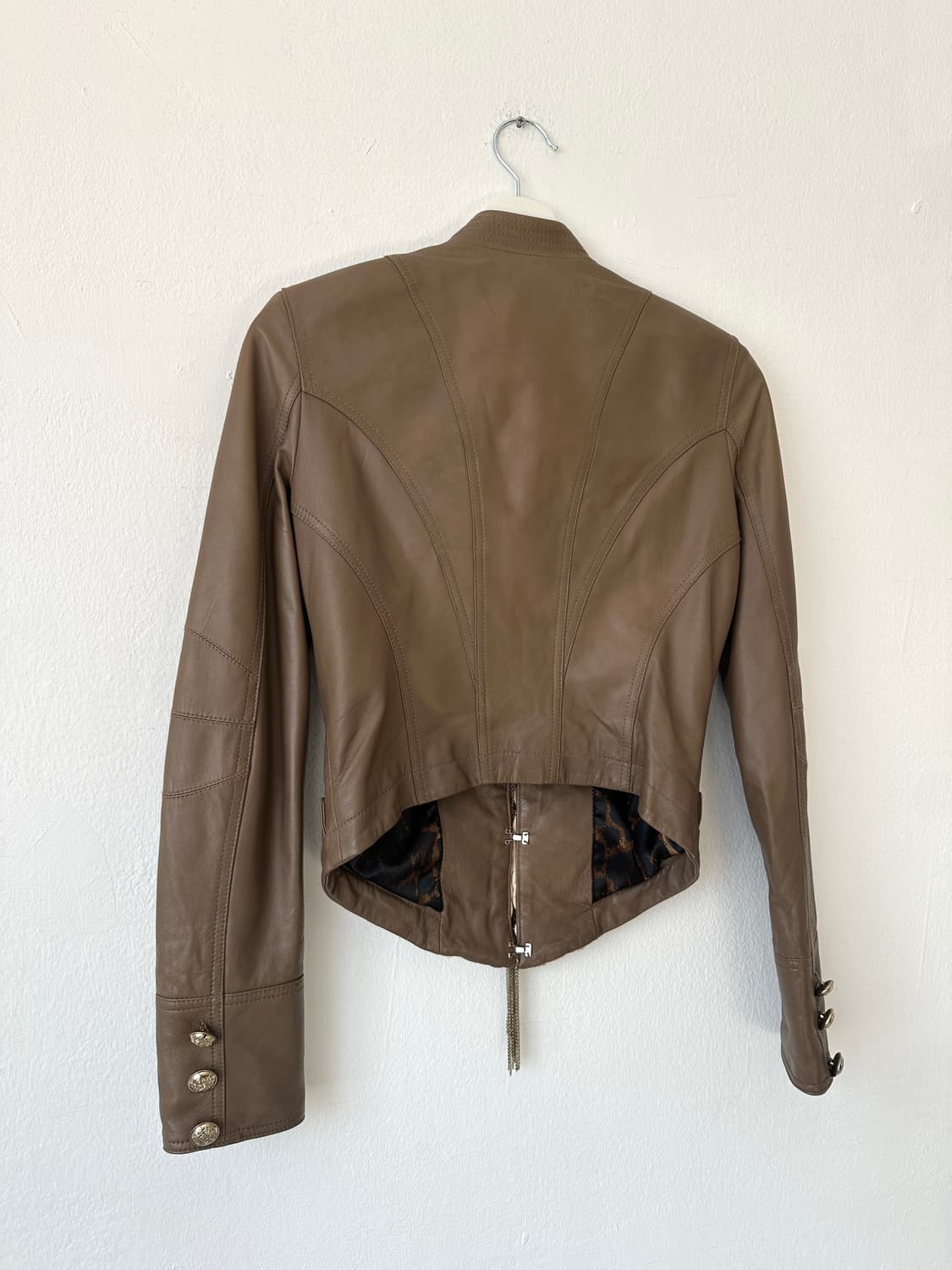 JPN VTG 나폴레옹 카멜 램스킨 레더 자켓 상품이미지6