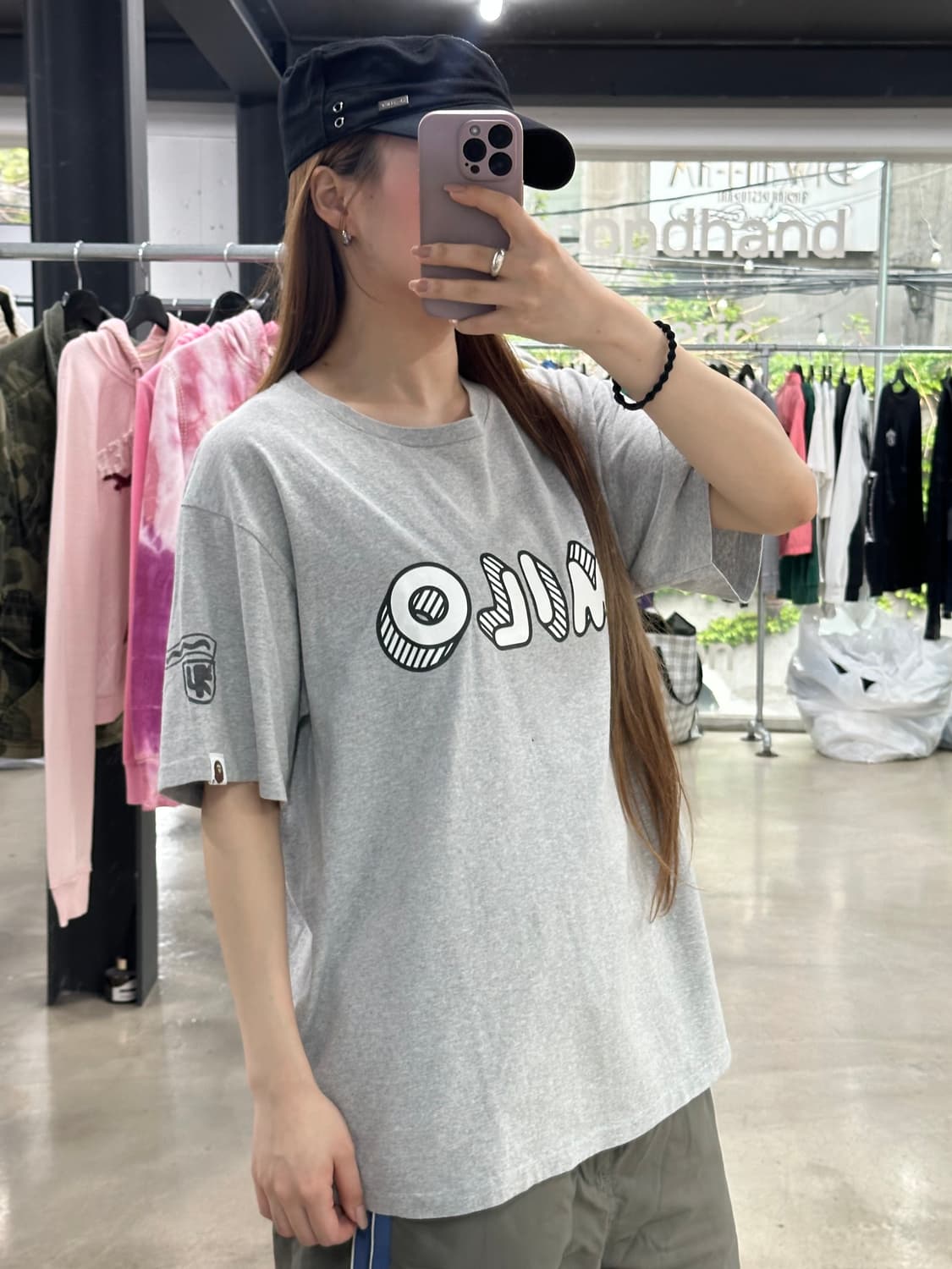 베이프 MILO 입체 스펠로고 반팔티 상품이미지3