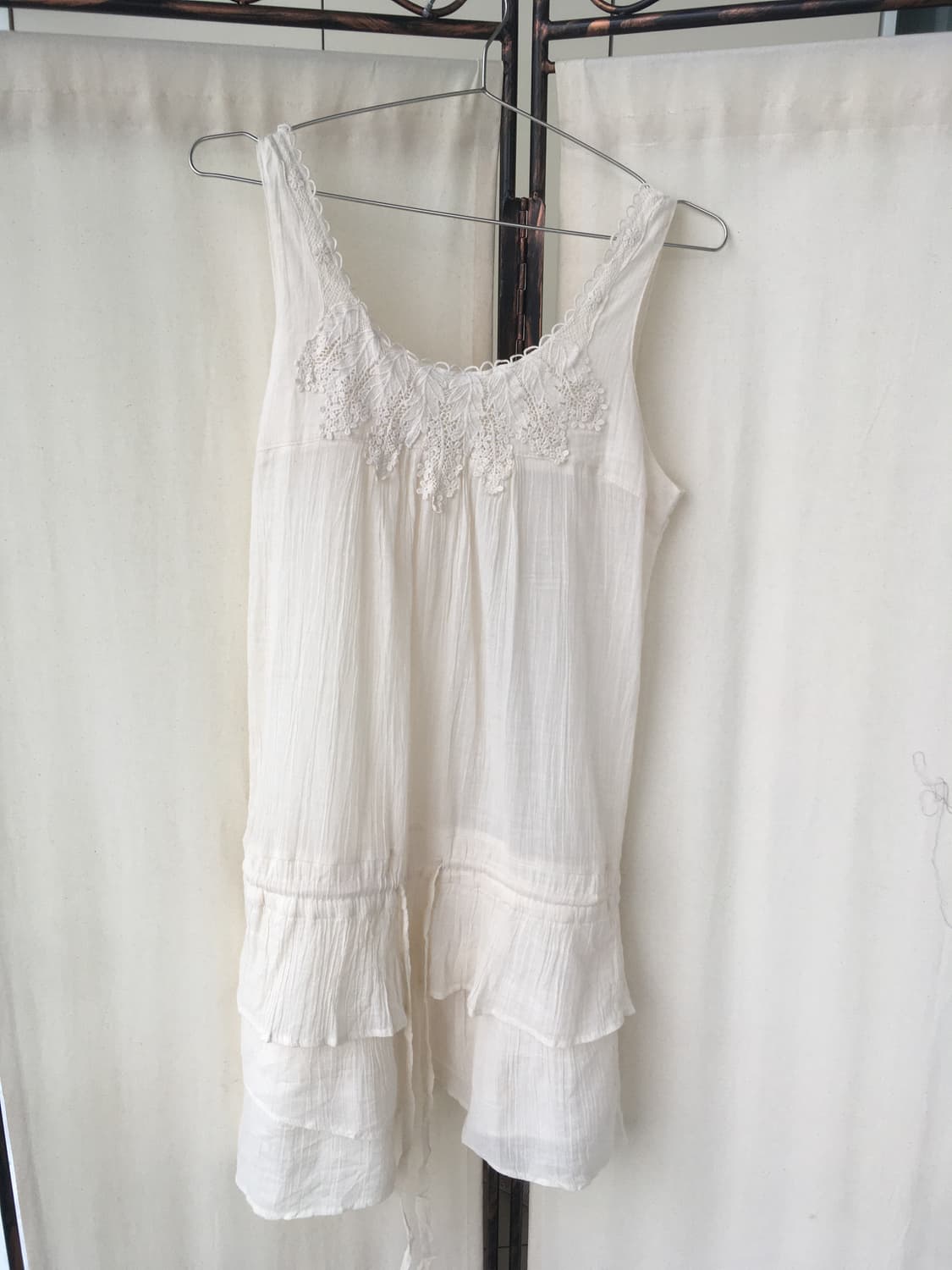 Set)카키민트 레이스나시 + 올리브롱슬리브 + 모리 레이스 원피스 상품이미지7