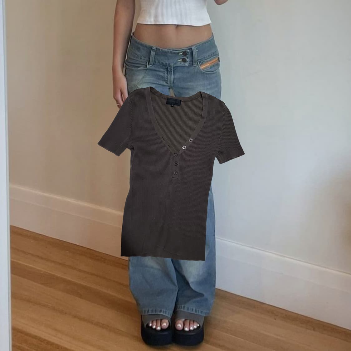 Sale)Vintage 06 button up top 상품이미지2