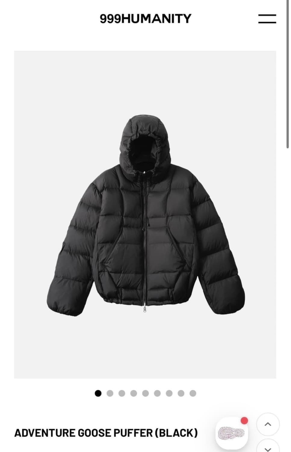 999휴머니티 24fw 패딩 상품이미지1