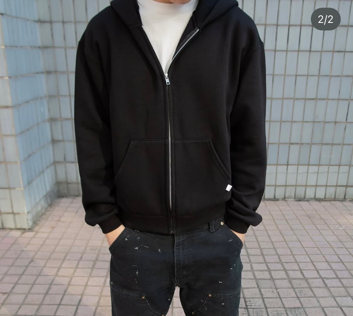 (구매)77c 클라우드 후드집업 블랙 L사이즈 삽니다 상품이미지1