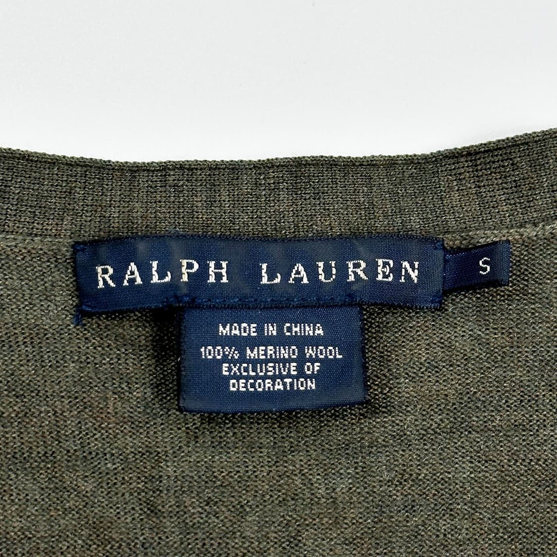 (수선자국존재) 폴로 랄프로렌 여성 메리노 울 가디건 여성S 상품이미지6