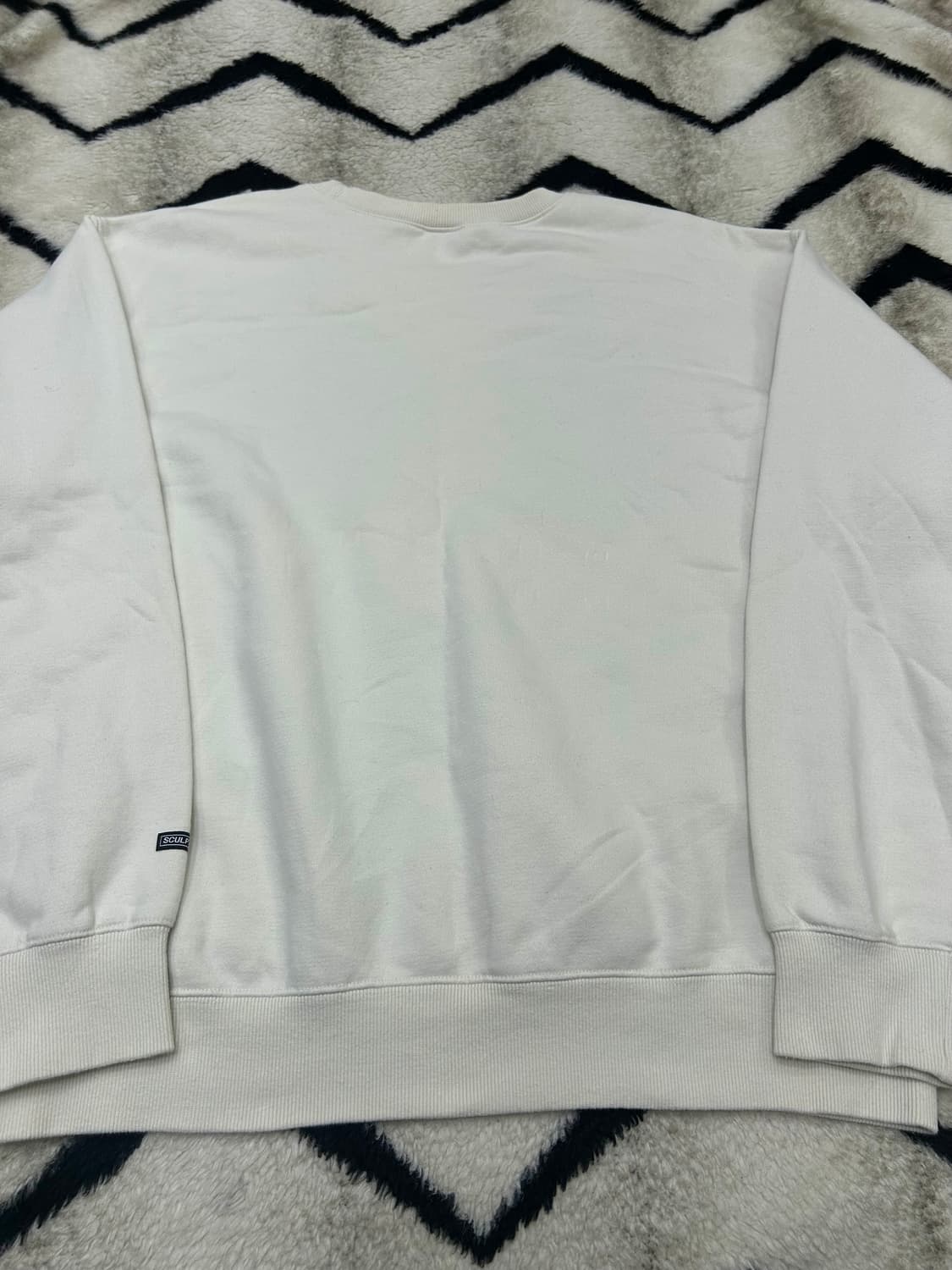 [M]스컬프터 클래스 성조기 오버핏 맨투맨/아이보리/기모 상품이미지4