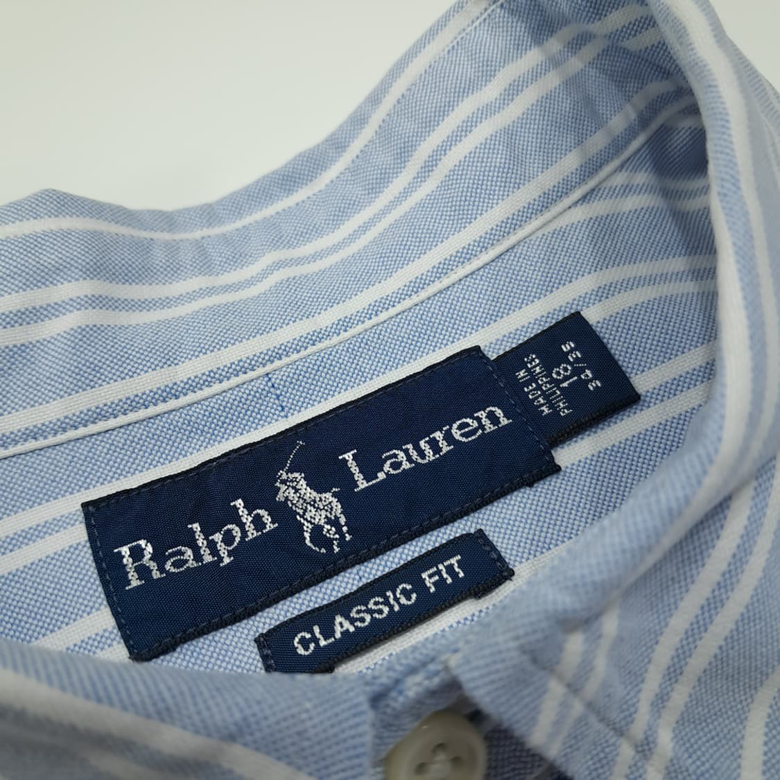 CN992 XL 폴로 랄프로렌 블루 스트라이프 긴팔 셔츠 남방 상품이미지4