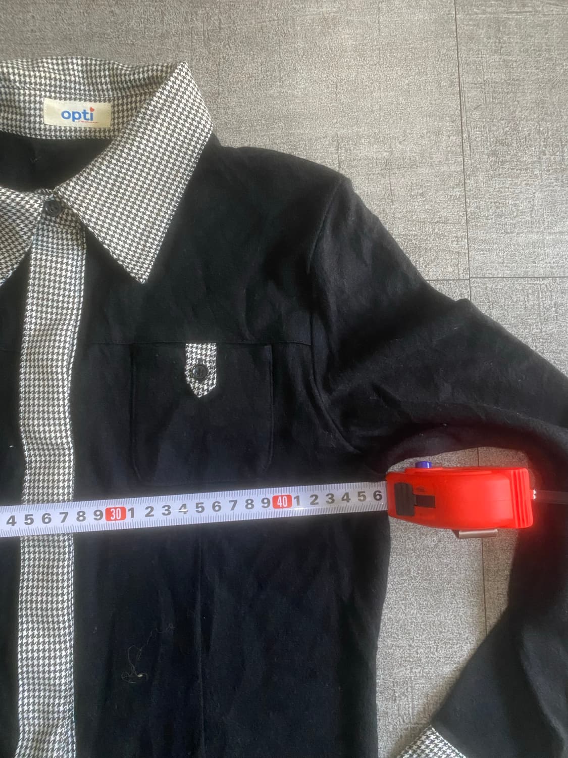 일본빈티지 Opti 핀터깔y2k긱시크 레이어드 셔츠집업폴로자켓 상품이미지3