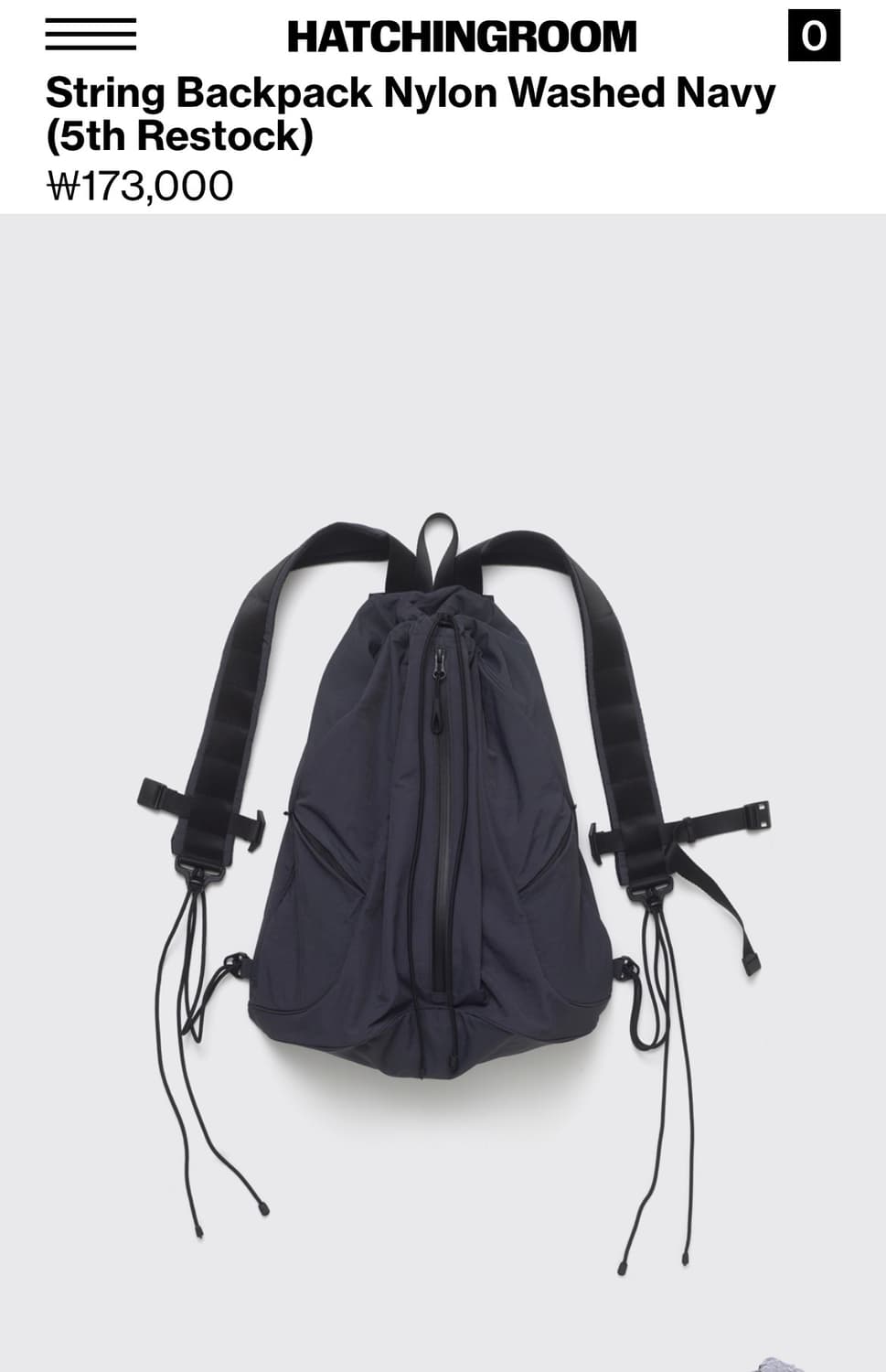 해칭룸 나일론 백팩 상품이미지1