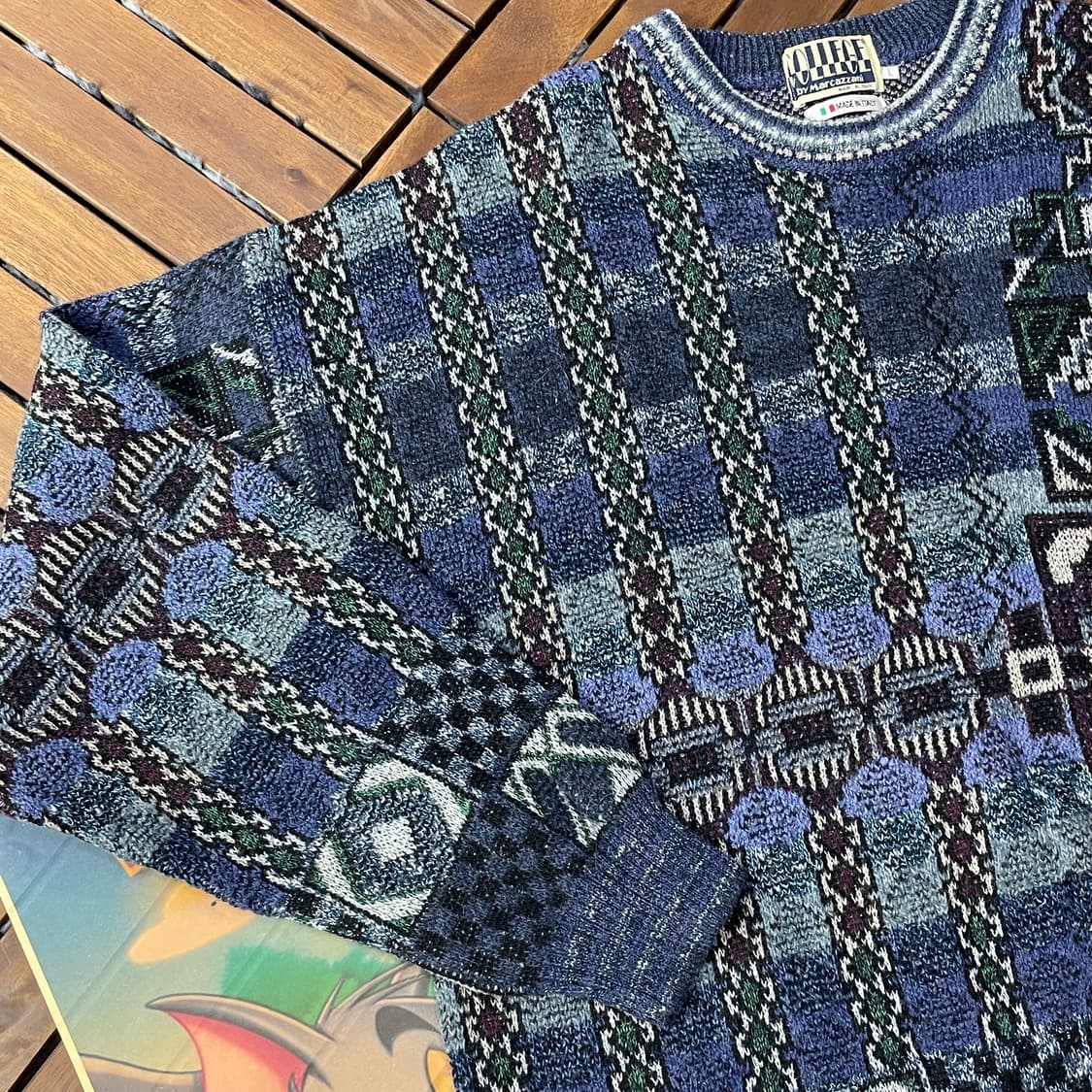 [L]80’s 이태리 울 혼방 패턴 스웨터 상품이미지8