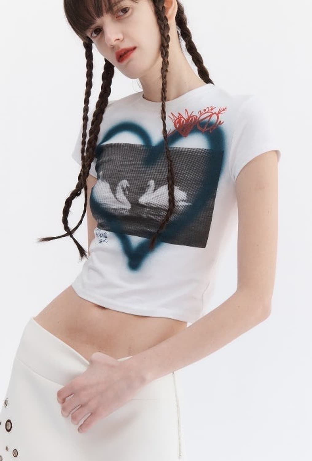 THEOPEN PRODUCT 더오픈프로덕트 love baby 크롭티 상품이미지2
