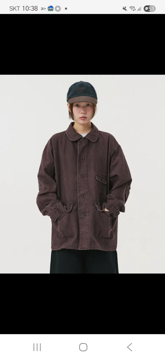 구해요)) 오헤시오 스타 플로럴 워시드 코튼 자켓 퍼플 상품이미지2