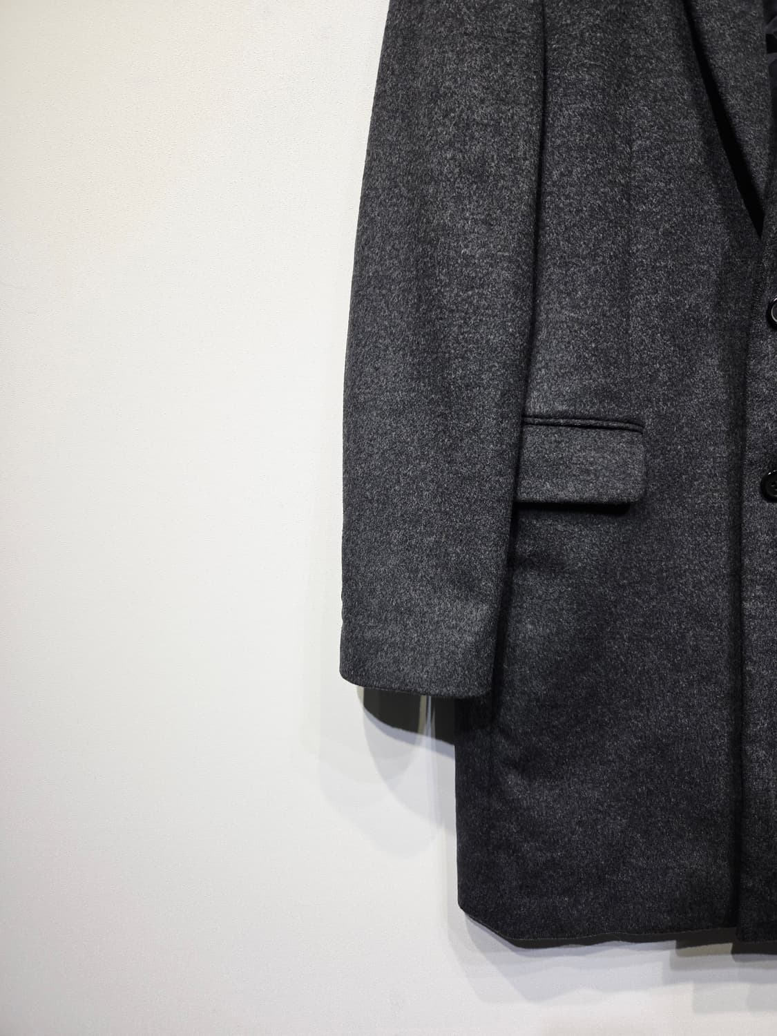 ZIO SONGZIO 지오송지오 다크그레이 싱글 울 코트 상품이미지4