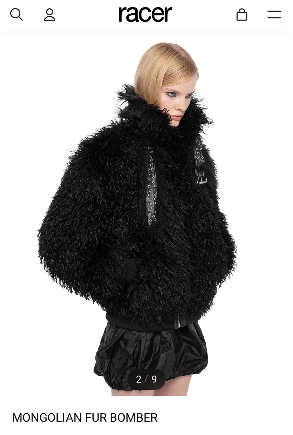 레이서월드와이드 MONGOLIAN FUR BOMBER (M) 상품이미지4