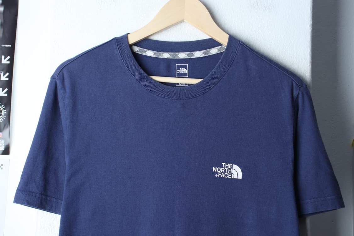 (L-XL) 노스페이스 반팔 티셔츠 빅로고 네이비 에이징-H31418 상품이미지3