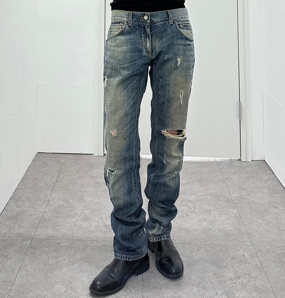 Dolce & Gabbana Metal Detail Washed Deni 상품이미지1