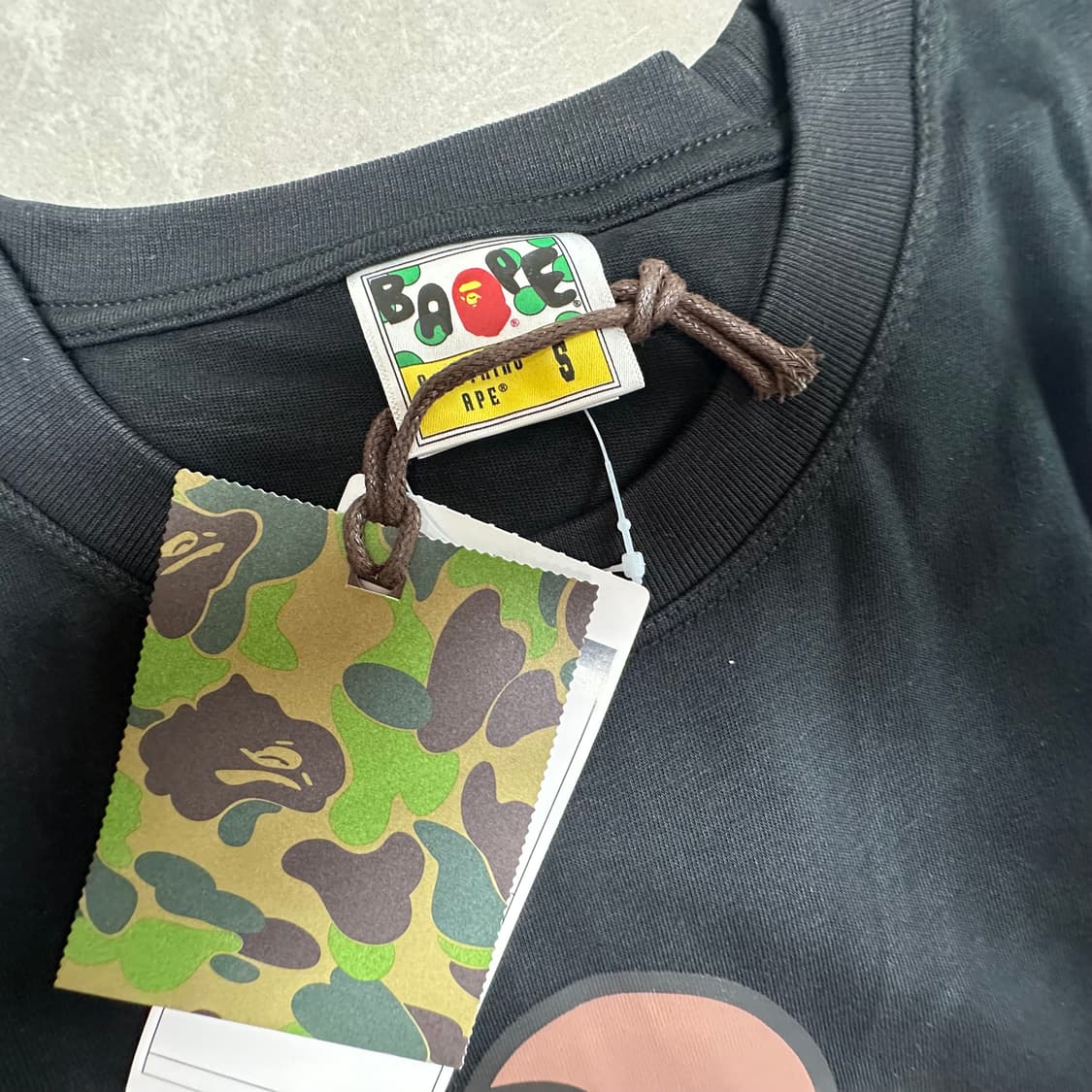 베이프 ABC 카모 마일로 빅 에이프 티셔츠 블랙 핑크 상품이미지4