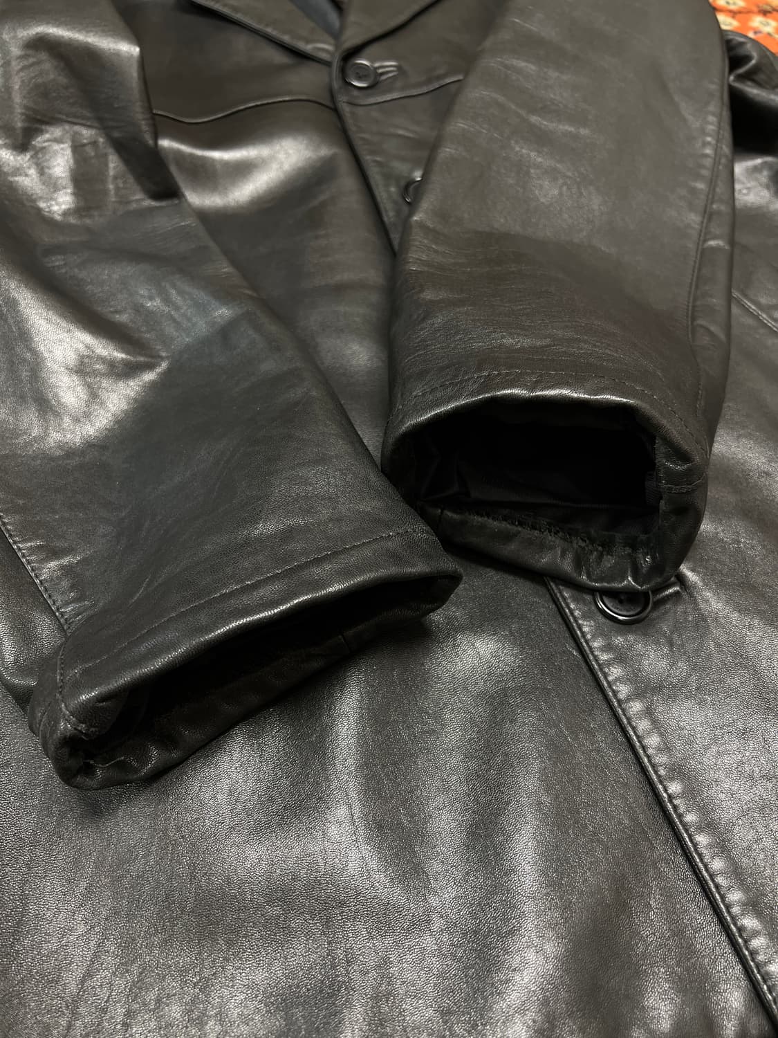 [105] COACH 코치 빈티지 리얼 레더 카코트 블랙 상품이미지7