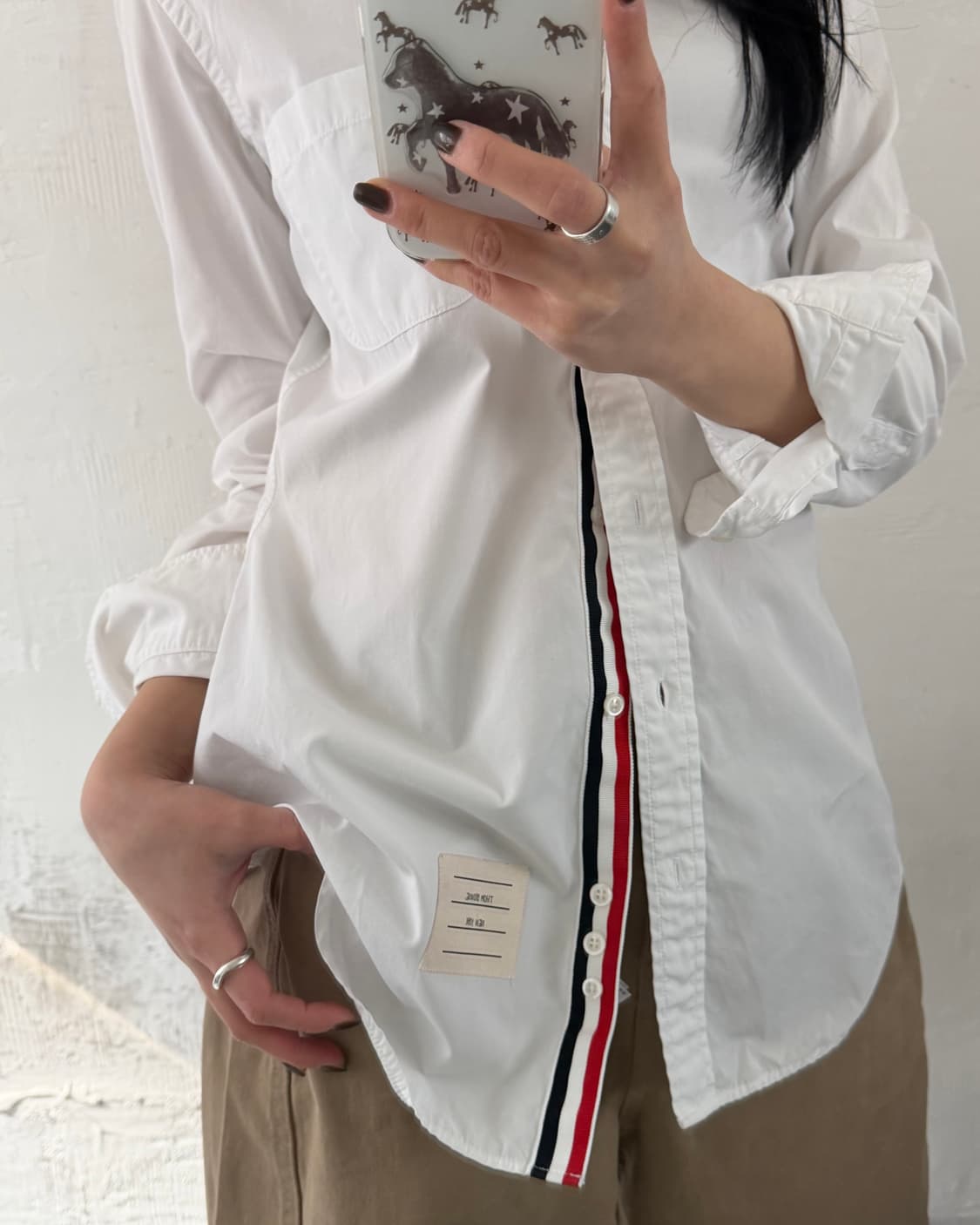 Thom Browne 톰브라운 화이트 포플린 셔츠 상품이미지1