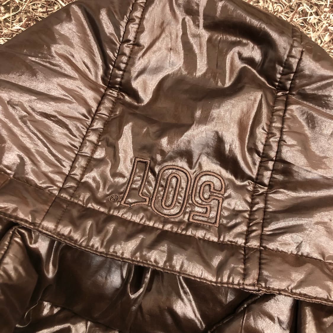 리바이스 초코 브라운 501 후드 패딩 조끼 상품이미지5