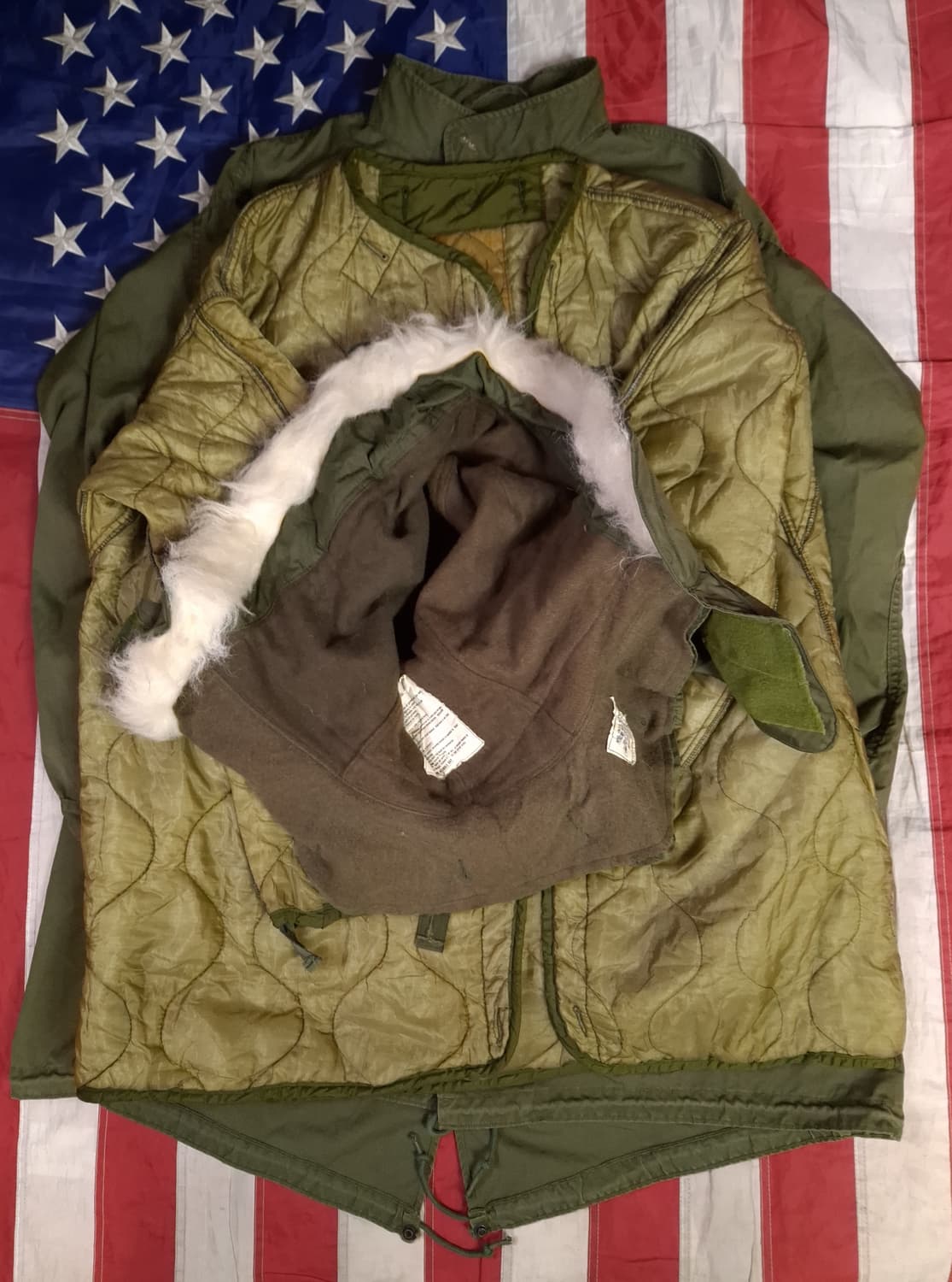 오리지날 미군 M-65 개파카 스몰사이즈 풀셋트 상품이미지1