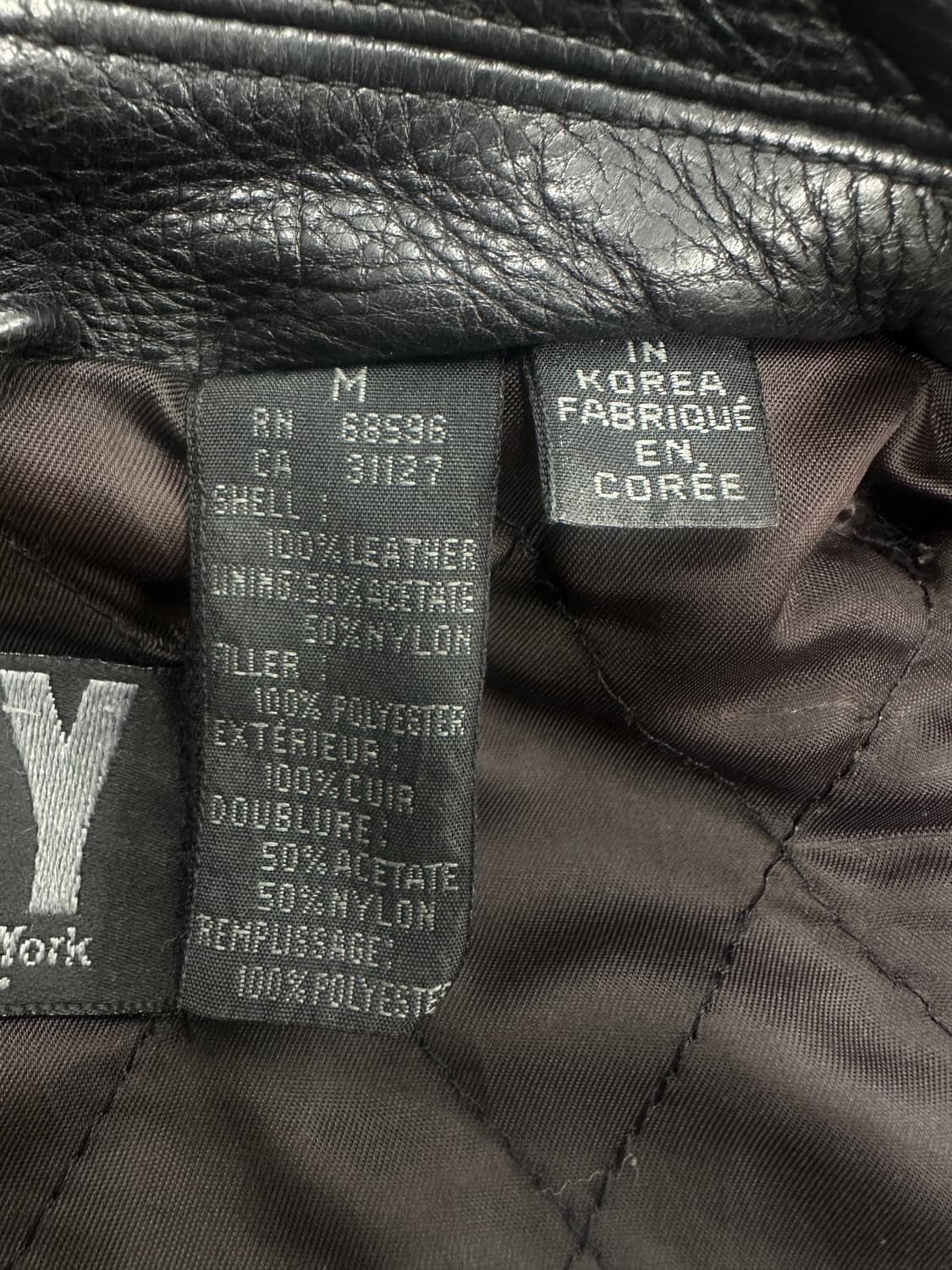 90s DKNY 레더 카코트 M 상품이미지7