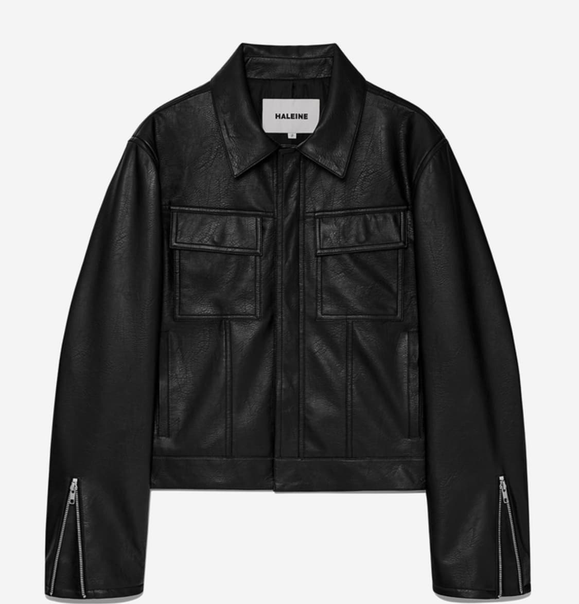 (새상품) 알렌느TRUCKER FAUX LEATHER JACKET 상품이미지1