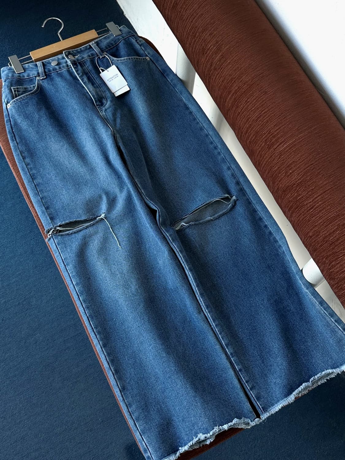 Crush design wide denim pants 상품이미지6