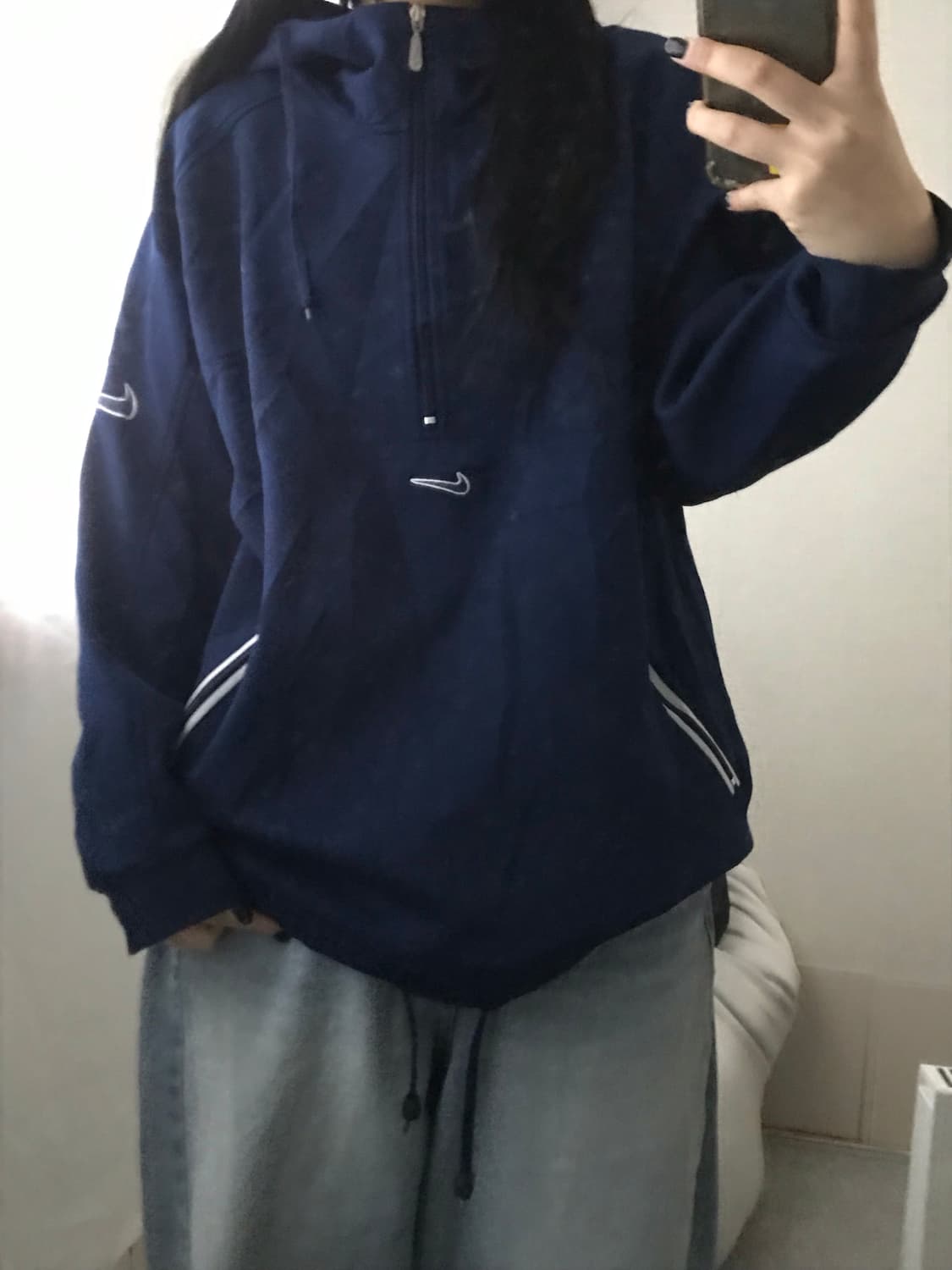 나이키 00s 오버핏 반집업 상품이미지2