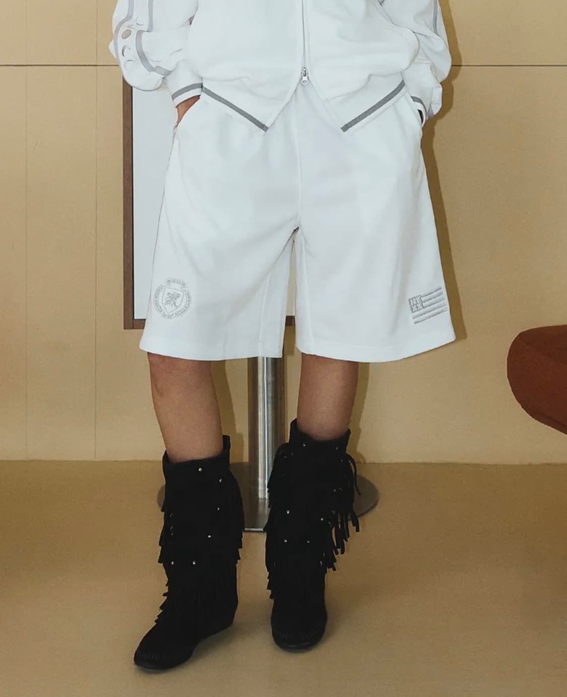 NYXX SIDE LINE TRACK SHORTS WHITE 트랙팬츠 상품이미지2