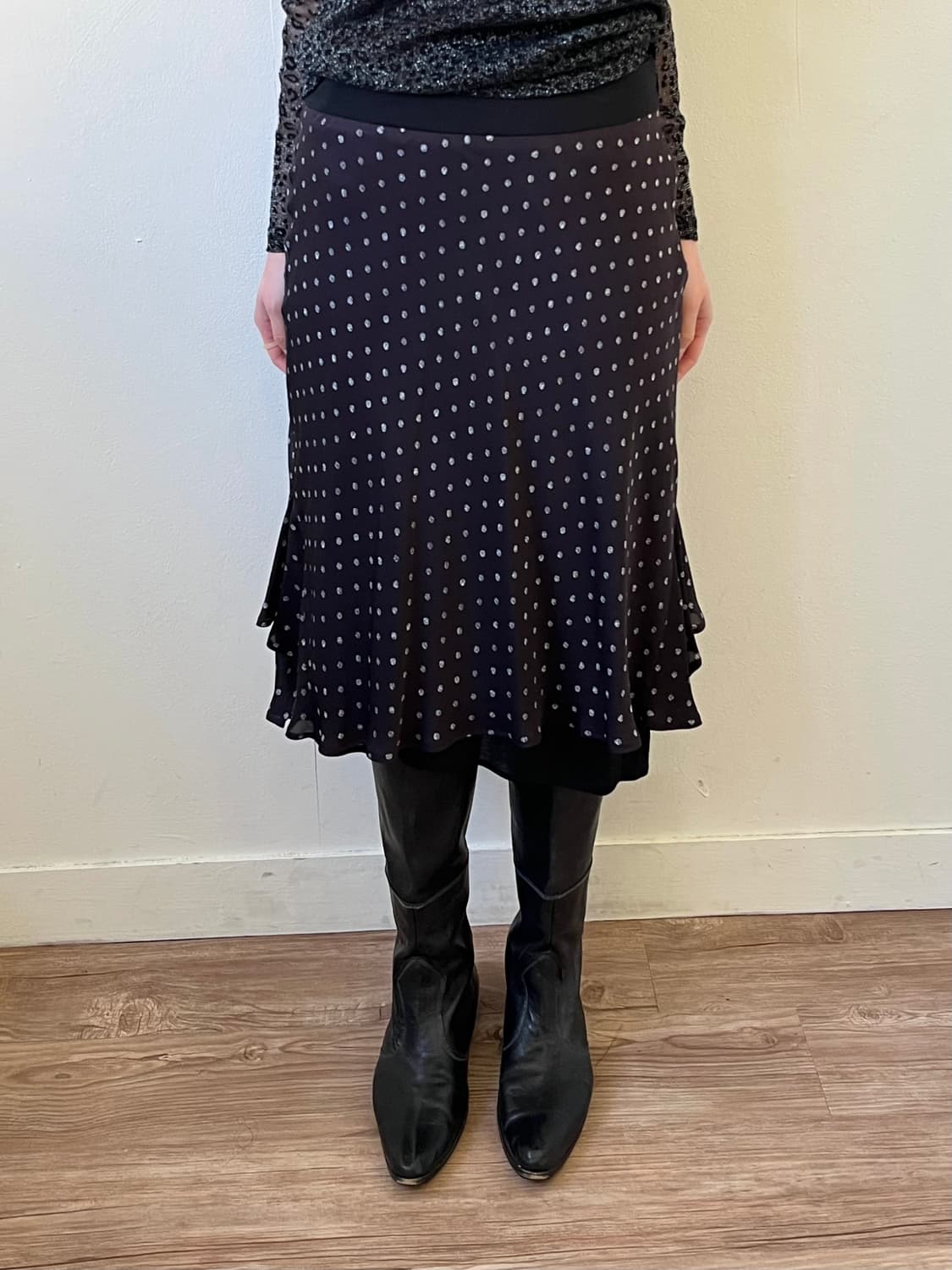 COMME CA DU MODE 도트 레이어드 스커트  상품이미지5