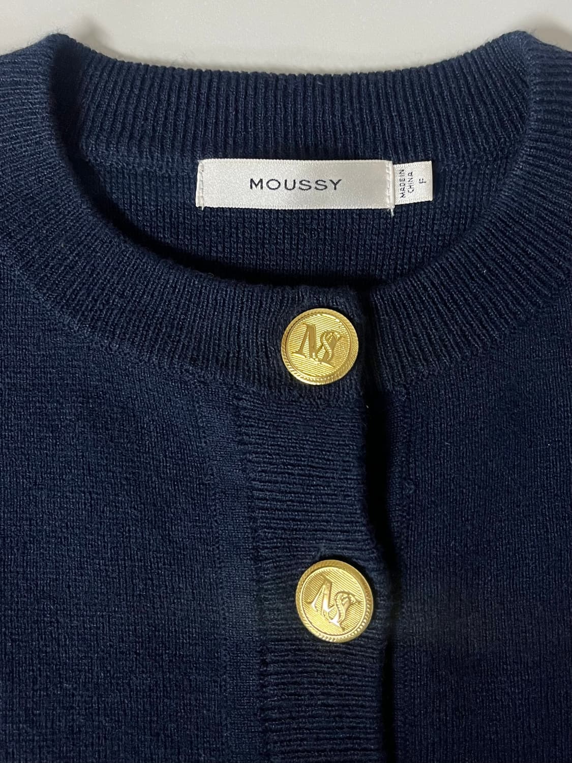 F) 마우지 MOUSSY 여성 가디건 네이비 상품이미지4