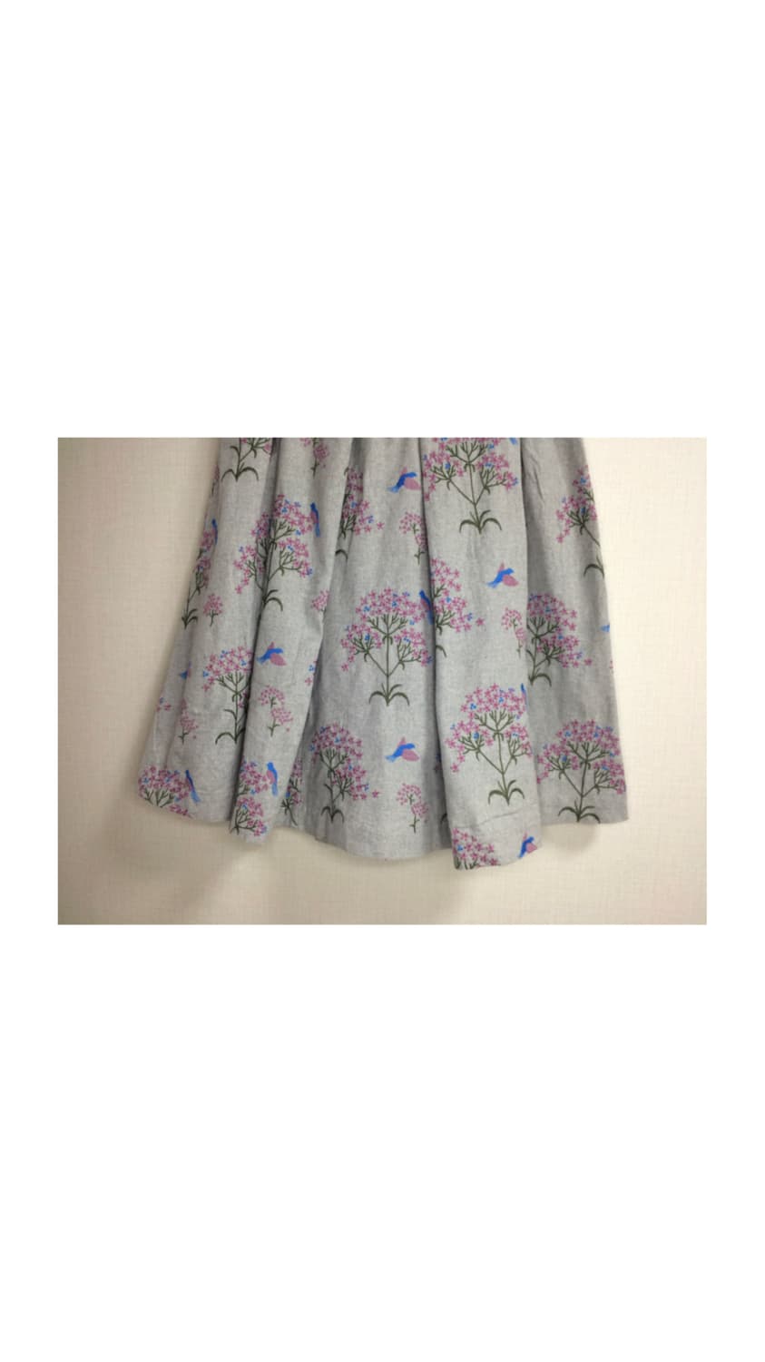 빈티지 그레이 자수 스커트 상품이미지3