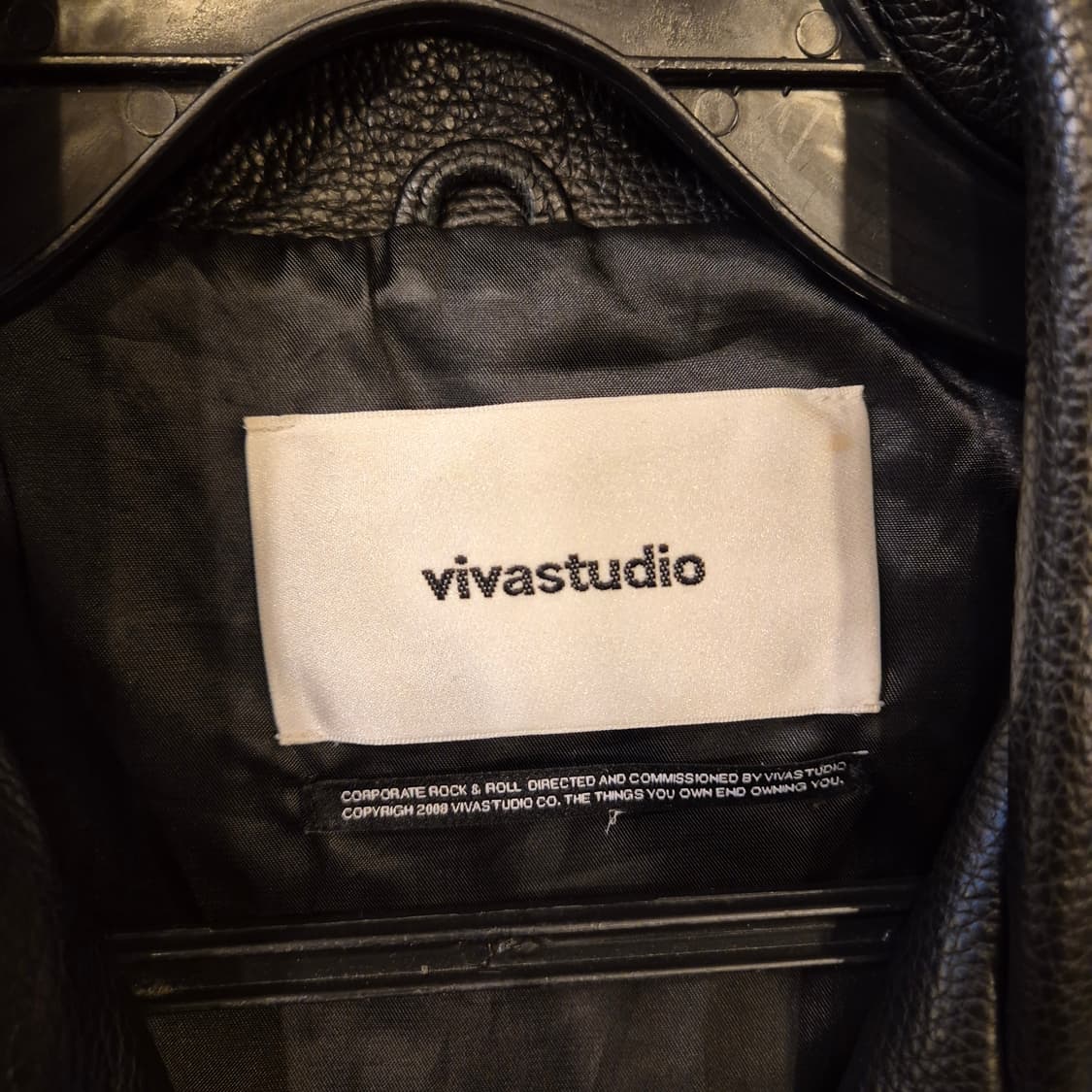 XL(착샷잇음) 비바스튜디오 블랙 가죽 라이더자켓  상품이미지5